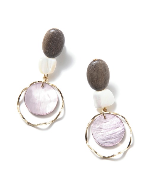 JACK & MARIE（ジャックアンドマリー）の「JACK & MARIE Design Earrings TypeB (ジャックアンドマリー デザインピアスB)（ピアス（両耳用）・レディース・ホワイト系その他/アイボリー/ブラック/ブラウン/ゴールド/グレー/シルバー・ONE SIZE）」の4枚目の写真