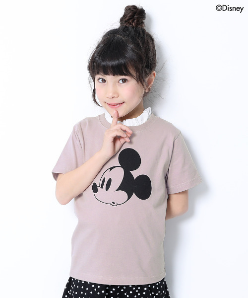 devirock(デビロック)の「Disney ミッキー柄Tシャツ(Tシャツ/カットソー・キッズ・パープル系その他/ベージュ/ダークベージュ/ラベンダー/ホワイト/オフホワイト/スミクロ・80cm/140cm/110cm/100cm/120cm/150cm/130cm/90cm/160cm)」の7枚目の写真