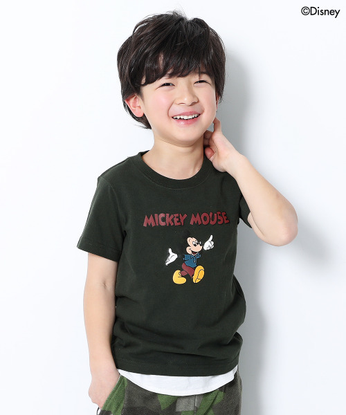 devirock(デビロック)の「Disney ミッキー柄Tシャツ(Tシャツ/カットソー・キッズ・パープル系その他/ベージュ/ダークベージュ/ラベンダー/ホワイト/オフホワイト/スミクロ・80cm/140cm/110cm/100cm/120cm/150cm/130cm/90cm/160cm)」の4枚目の写真