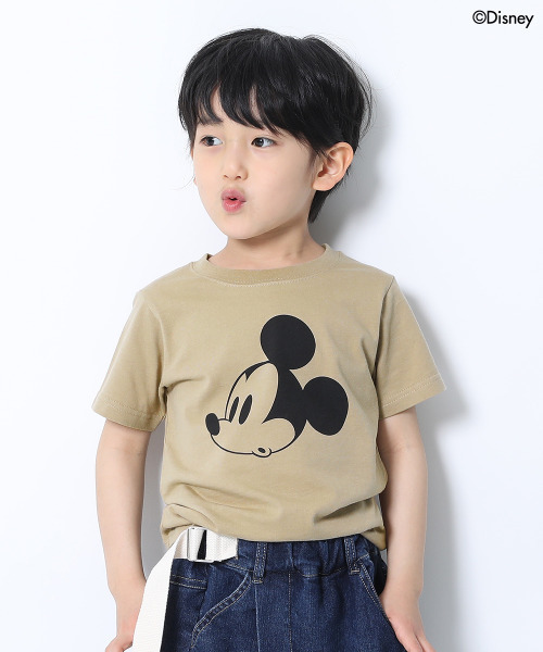 devirock(デビロック)の「Disney ミッキー柄Tシャツ(Tシャツ/カットソー・キッズ・パープル系その他/ベージュ/ダークベージュ/ラベンダー/ホワイト/オフホワイト/スミクロ・80cm/140cm/110cm/100cm/120cm/150cm/130cm/90cm/160cm)」の5枚目の写真