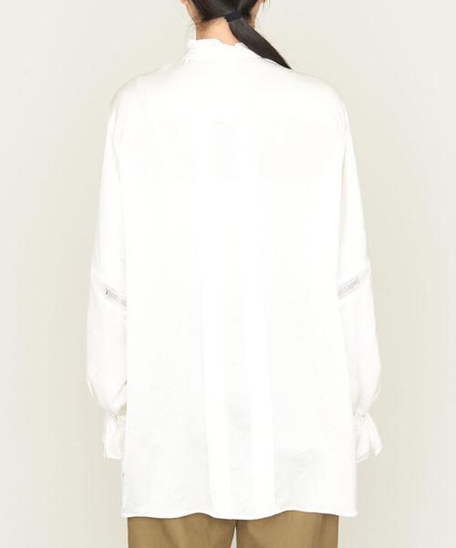 ASTRAET(アストラット)の「<ASTRAET(アストラット)>サテン ピンタック レース ブラウス(シャツ/ブラウス・レディース・ブラック/ホワイト・FREE)」の16枚目の写真