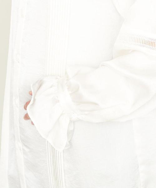 ASTRAET(アストラット)の「<ASTRAET(アストラット)>サテン ピンタック レース ブラウス(シャツ/ブラウス・レディース・ブラック/ホワイト・FREE)」の14枚目の写真