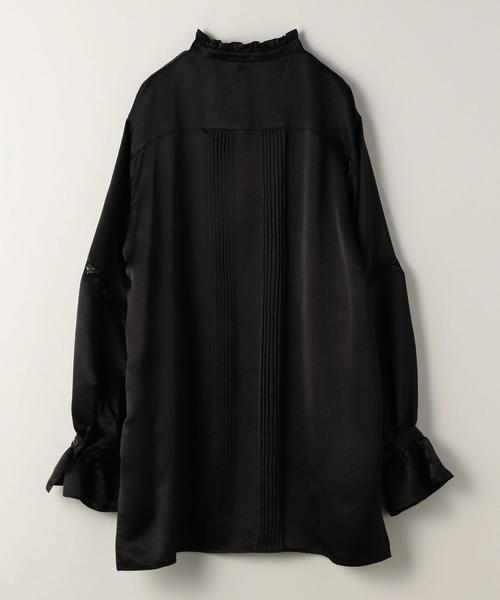 ASTRAET(アストラット)の「<ASTRAET(アストラット)>サテン ピンタック レース ブラウス(シャツ/ブラウス・レディース・ブラック/ホワイト・FREE)」の8枚目の写真