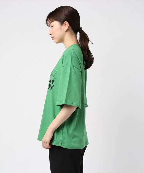 DING（ディング）の「DING/LUCK DAYビッグシルエットTシャツ（Tシャツ/カットソー・レディース・アイボリー/グリーン/ブラック・FREE）」の11枚目の写真