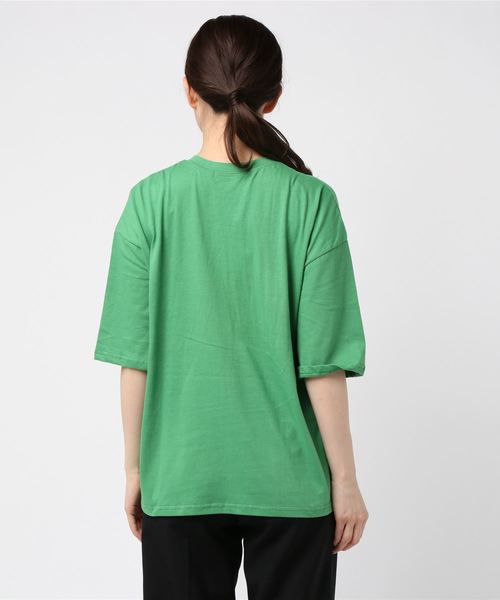 DING（ディング）の「DING/LUCK DAYビッグシルエットTシャツ（Tシャツ/カットソー・レディース・アイボリー/グリーン/ブラック・FREE）」の14枚目の写真