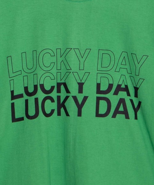 DING（ディング）の「DING/LUCK DAYビッグシルエットTシャツ（Tシャツ/カットソー・レディース・アイボリー/グリーン/ブラック・FREE）」の18枚目の写真