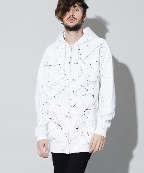 NO ID.（ノーアイディ）の「10ozペイントZIPパーカ（パーカー）」 - WEAR