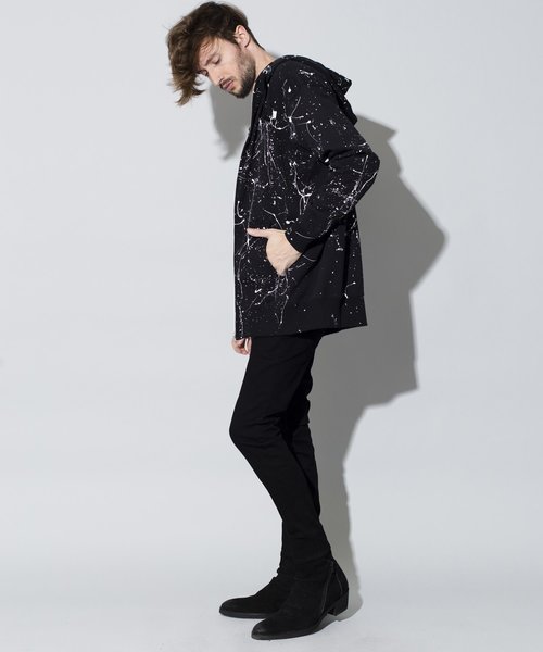 セール】10ozペイントZIPパーカ（パーカー）｜NO ID.（ノーアイディ