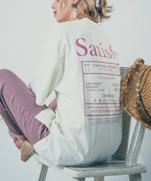 WEGO（ウィゴー）の「WEGO/【WEB限定】バックプリントロゴビッグシルエットTシャツ（Tシャツ/カットソー・レディース・グリーン/サックスブルー/ライム/ブラック/レッド/その他1/その他2/レッド系その他/グリーン系その他/その他3/ブラウン/ブルー系その他/その他4/ダークグリーン/ブラウン系その他/その他5/その他6/その他9/その他7/その他8/その他10/その他11/その他12/その他13・FREE）」の12枚目の写真