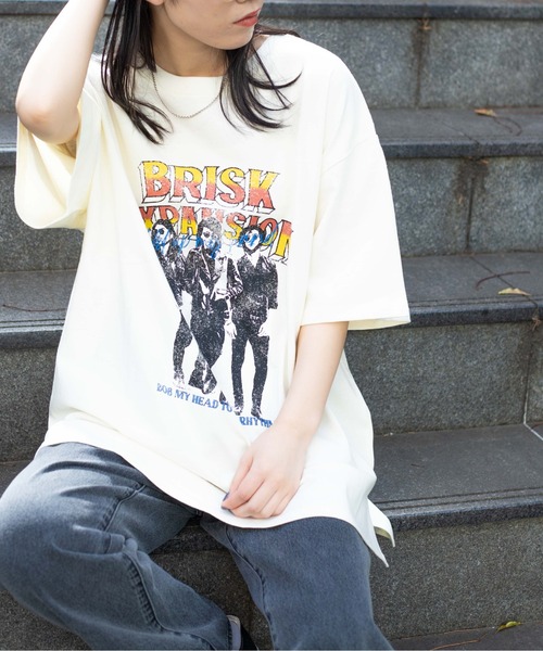 WEGO（ウィゴー）の「WEGO/【WEB限定】バックプリントロゴビッグシルエットTシャツ（Tシャツ/カットソー・レディース・グリーン/サックスブルー/ライム/ブラック/レッド/その他1/その他2/レッド系その他/グリーン系その他/その他3/ブラウン/ブルー系その他/その他4/ダークグリーン/ブラウン系その他/その他5/その他6/その他9/その他7/その他8/その他10/その他11/その他12/その他13・FREE）」の21枚目の写真