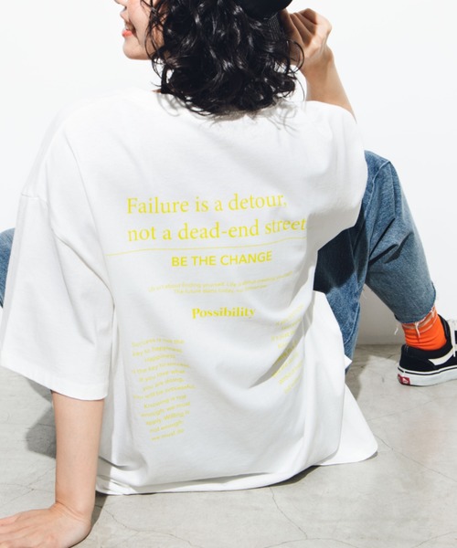 WEGO（ウィゴー）の「WEGO/【WEB限定】バックプリントロゴビッグシルエットTシャツ（Tシャツ/カットソー・レディース・グリーン/サックスブルー/ライム/ブラック/レッド/その他1/その他2/レッド系その他/グリーン系その他/その他3/ブラウン/ブルー系その他/その他4/ダークグリーン/ブラウン系その他/その他5/その他6/その他9/その他7/その他8/その他10/その他11/その他12/その他13・FREE）」の6枚目の写真