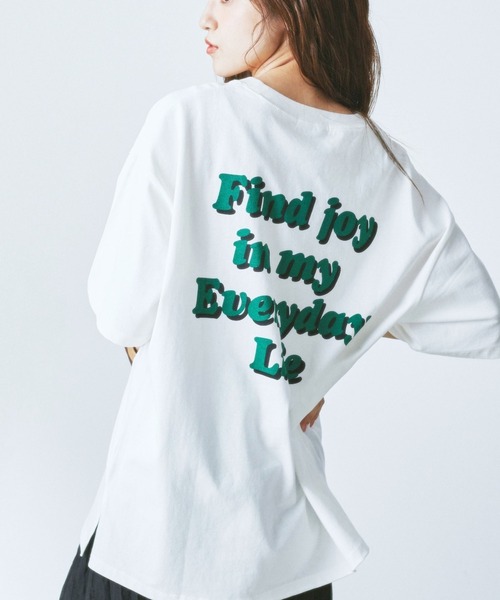 WEGO（ウィゴー）の「WEGO/【WEB限定】バックプリントロゴビッグシルエットTシャツ（Tシャツ/カットソー・レディース・グリーン/サックスブルー/ライム/ブラック/レッド/その他1/その他2/レッド系その他/グリーン系その他/その他3/ブラウン/ブルー系その他/その他4/ダークグリーン/ブラウン系その他/その他5/その他6/その他9/その他7/その他8/その他10/その他11/その他12/その他13・FREE）」の5枚目の写真