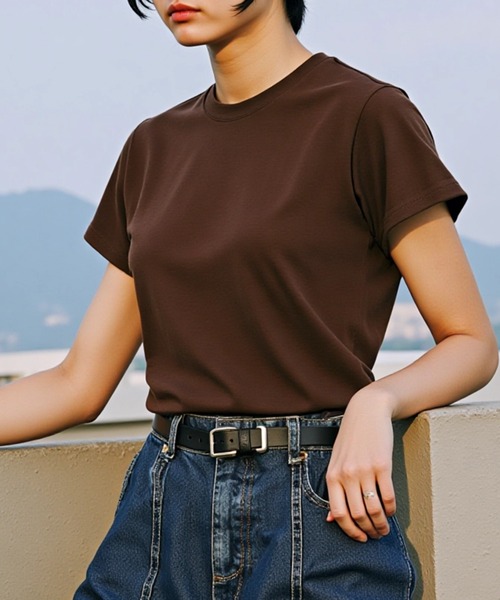 【稀少完売品】グラフィックプリント 半袖カットソー ブラウン レディースのTシャツ/カットソー（ブラウン/茶色系・ビジュー