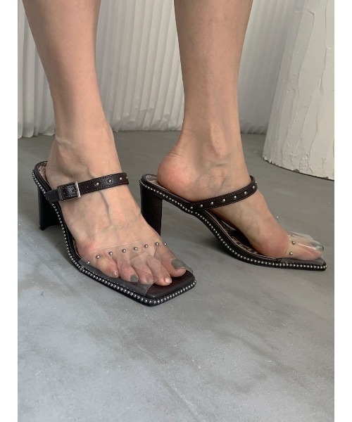 Ameri（アメリ）の「CLEAR STUDS MULE（サンダル）」 - WEAR