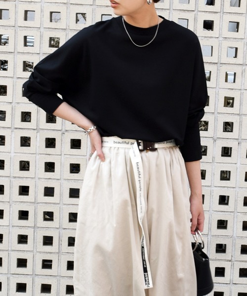 Marient（マリエント）の「袖ボタンポンチプルオーバー（Tシャツ/カットソー・レディース・ホワイト/ブラック/ベージュ・FREE）」の9枚目の写真