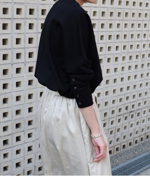 Marient（マリエント）の「袖ボタンポンチプルオーバー（Tシャツ/カットソー・レディース・ホワイト/ブラック/ベージュ・FREE）」の20枚目の写真