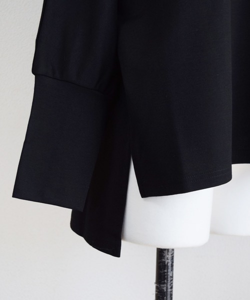 Marient（マリエント）の「袖ボタンポンチプルオーバー（Tシャツ/カットソー・レディース・ホワイト/ブラック/ベージュ・FREE）」の10枚目の写真