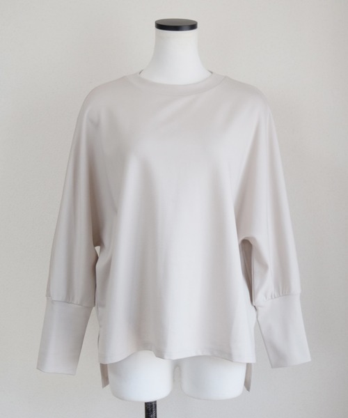 Marient（マリエント）の「袖ボタンポンチプルオーバー（Tシャツ/カットソー・レディース・ホワイト/ブラック/ベージュ・FREE）」の6枚目の写真