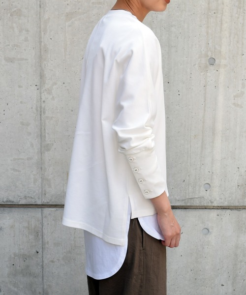 Marient（マリエント）の「袖ボタンポンチプルオーバー（Tシャツ/カットソー・レディース・ホワイト/ブラック/ベージュ・FREE）」の18枚目の写真