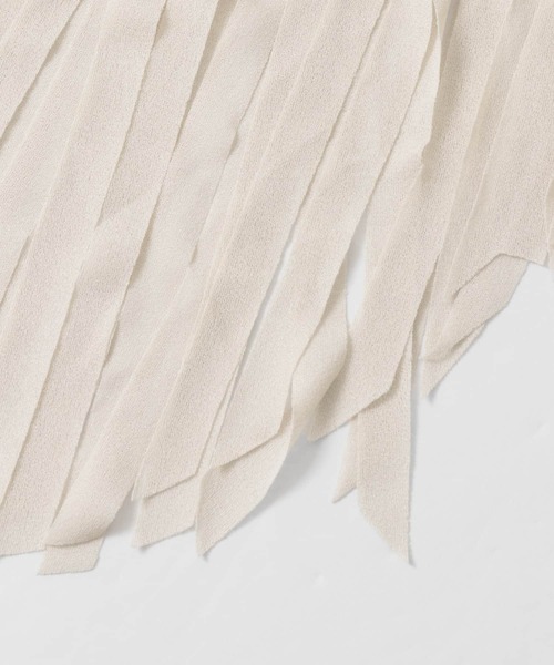 LAATO(ラート)の「FRINGE T-SHIRTS(Tシャツ/カットソー・レディース・チャコールグレー/ブラウン/オフホワイト・FREE)」の10枚目の写真