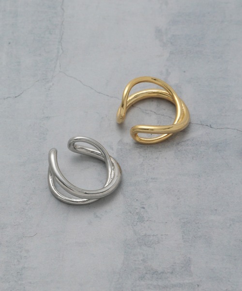 ADAM ET ROPE'（アダムエロペ）の「クロスラインイヤカフ（イヤリング・レディース・シルバー/ゴールド・FREE）」の7枚目の写真