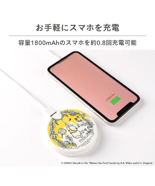 Hamee（ハミィ）の「ディズニー キャラクター メダル型 モバイル 充電