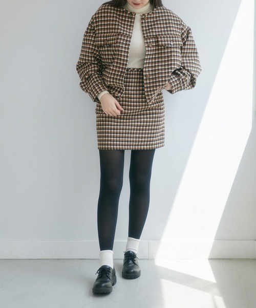 mimi toujours（ミミトゥジュール）の「スカート ギンガムチェック  