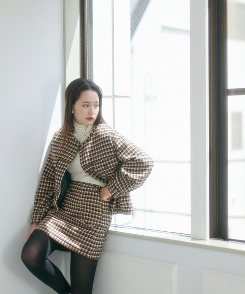 mimi toujours（ミミトゥジュール）の「スカート ギンガムチェック  