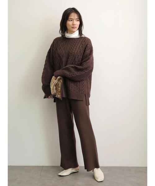 AMERICAN HOLIC（アメリカンホリック）の「タートルカットプルオーバー　＊（Tシャツ/カットソー・レディース・ブラック/ブラウン/アイボリー/グレイッシュベージュ・M/L）」の12枚目の写真