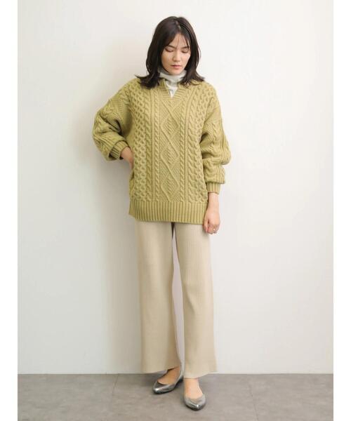 AMERICAN HOLIC（アメリカンホリック）の「タートルカットプルオーバー　＊（Tシャツ/カットソー・レディース・ブラック/ブラウン/アイボリー/グレイッシュベージュ・M/L）」の15枚目の写真