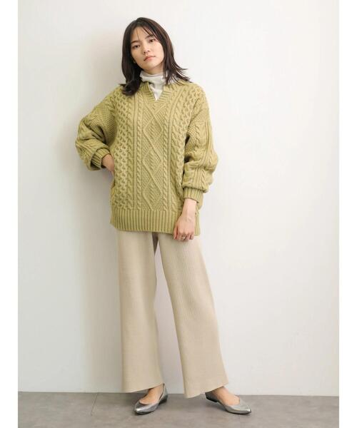 AMERICAN HOLIC（アメリカンホリック）の「タートルカットプルオーバー　＊（Tシャツ/カットソー・レディース・ブラック/ブラウン/アイボリー/グレイッシュベージュ・M/L）」の16枚目の写真