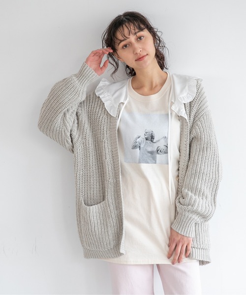 A part by（アパートバイ）の「フリルリボンツケエリ　932253（付け襟・レディース・ブラック/オフホワイト・FREE）」の2枚目の写真