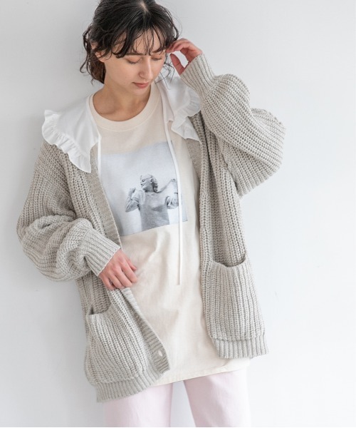 A part by（アパートバイ）の「フリルリボンツケエリ　932253（付け襟・レディース・ブラック/オフホワイト・FREE）」の9枚目の写真