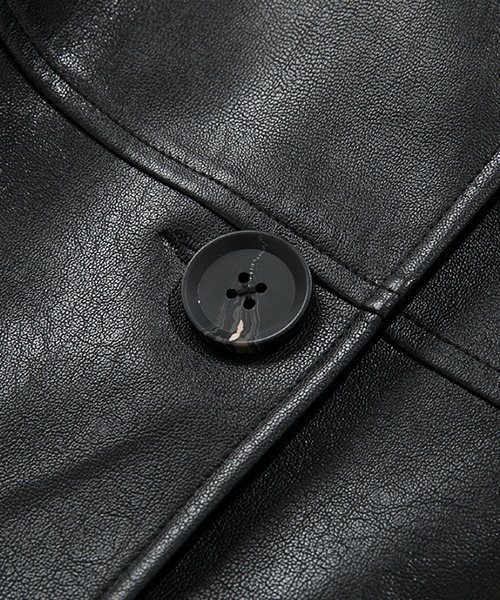 Fano Studios】PU leather single tailored jacket cb-3 FD20W233 