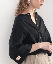 Java | 《JaVaジャバ コラボ》綿100％　前後２way楽しめる♪ヘンリートップス(Tシャツ/カットソー)