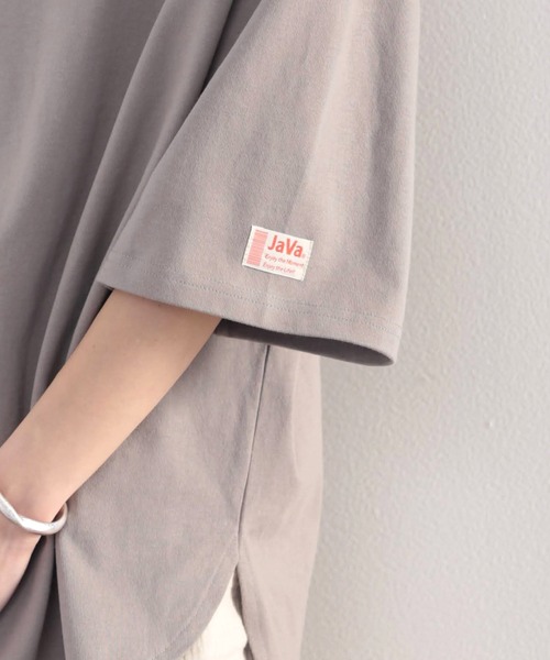 Java(ジャバ)の「《JaVaジャバ コラボ》綿100% 前後2way楽しめる♪ヘンリートップス(Tシャツ/カットソー・レディース・グレイッシュベージュ/ナチュラル/ブラック/ホワイト/グリーン系その他/ライトグレー/ブルーグリーン・MEDIUM/LARGE/X-LARGE/SMALL)」の10枚目の写真