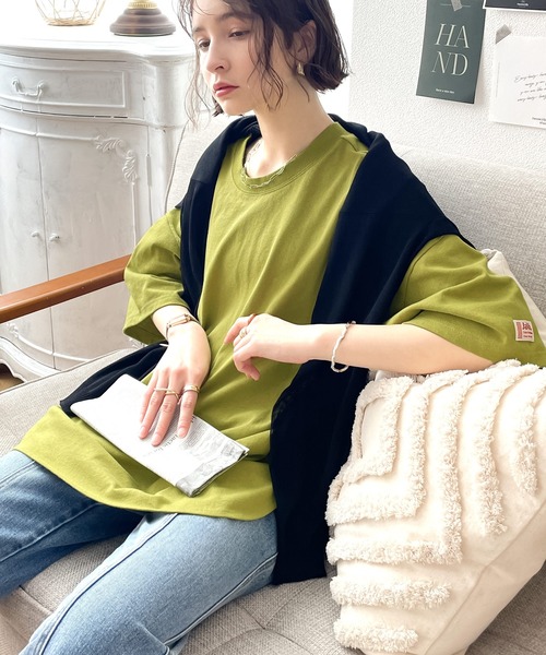 Java(ジャバ)の「《JaVaジャバ コラボ》綿100% 前後2way楽しめる♪ヘンリートップス(Tシャツ/カットソー・レディース・グレイッシュベージュ/ナチュラル/ブラック/ホワイト/グリーン系その他/ライトグレー/ブルーグリーン・MEDIUM/LARGE/X-LARGE/SMALL)」の21枚目の写真