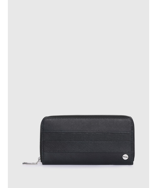 【特価！関税送料込】DIESEL 1DR ストラップ付き レザー 長財布 DIESEL（ディーゼル）の「メンズ ストラップ付き 長財布