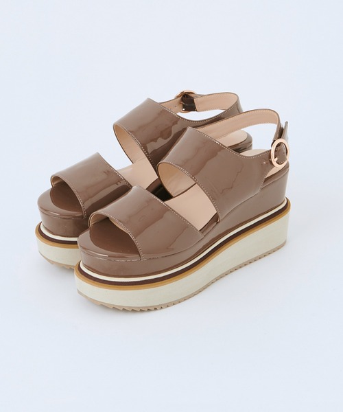 one after another NICE CLAUP(ワンアフターアナザーナイスクラップ)の「厚底ライン入りサンダル(サンダル・レディース・アイボリー/ブラウン/モカ・SMALL/MEDIUM/LARGE)」の3枚目の写真