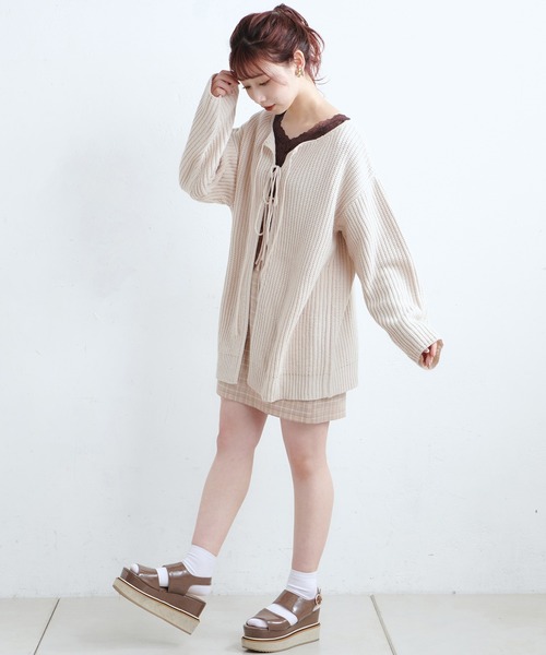 one after another NICE CLAUP(ワンアフターアナザーナイスクラップ)の「厚底ライン入りサンダル(サンダル・レディース・アイボリー/ブラウン/モカ・SMALL/MEDIUM/LARGE)」の21枚目の写真