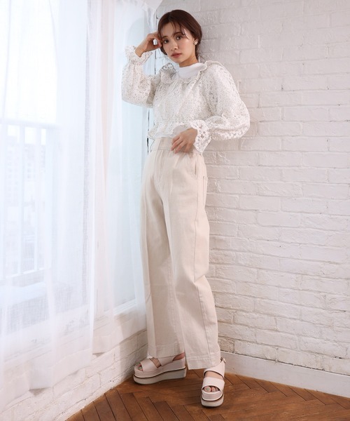 one after another NICE CLAUP(ワンアフターアナザーナイスクラップ)の「厚底ライン入りサンダル(サンダル・レディース・アイボリー/ブラウン/モカ・SMALL/MEDIUM/LARGE)」の15枚目の写真