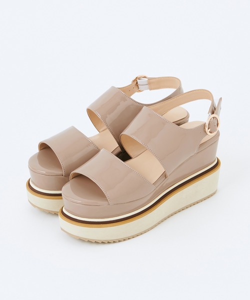 one after another NICE CLAUP(ワンアフターアナザーナイスクラップ)の「厚底ライン入りサンダル(サンダル・レディース・アイボリー/ブラウン/モカ・SMALL/MEDIUM/LARGE)」の4枚目の写真