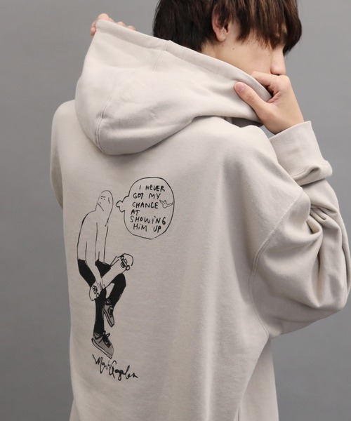 Mark Gonzales（マーク・ゴンザレス）の「Mark Gonzalez / マークゴンザレス 別注 コラボ オーバーサイズ バギー パーカー（パーカー・メンズ・ホワイト系その他/ブラック系その他/ベージュ系その他/ブルー系その他/ホワイト系その他2/ホワイト系その他3/ホワイト系その他4/ホワイト系その他5/ホワイト系その他6/ブラック系その他2/ブラック系その他3/ベージュ系その他2/ベージュ系その他3/ブルー系その他2/ブルー系その他3/ブルー系その他4/ブラック系その他7/ブラック系その他6/ベージュ系その他4/ベージュ系その他5/ブラック系その他5/ブラック系その他4/その他1/その他2/その他3/その他4/その他6/その他7/その他5/その他8/ベージュ系その他6・MEDIUM/LARGE）」の18枚目の写真