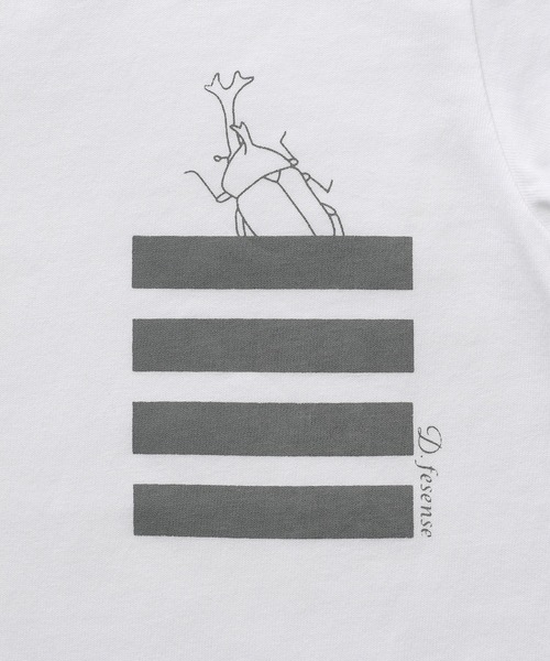D.fesense(ディーフェセンス)の「昆虫ポケットプリントT(Tシャツ/カットソー・キッズ・グレー/オフホワイト・90cm/110cm/100cm/80cm)」の3枚目の写真