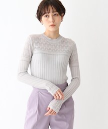 aquagirl アクアガール　レース裏毛カットソー　トップス aquagirl アクアガールレース裏毛カットソートップス