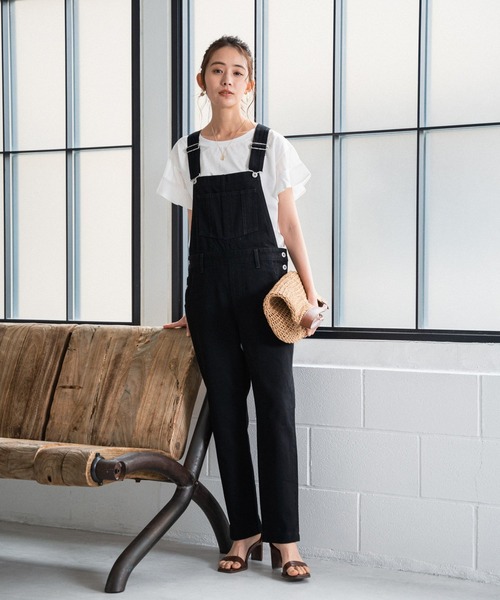 Andemiu(アンデミュウ)の「【WEB限定】ソデフハクキリカエカットソー948045(Tシャツ/カットソー・レディース・オフホワイト/ブラック/オレンジ/カーキ/グリーン・FREE)」の6枚目の写真