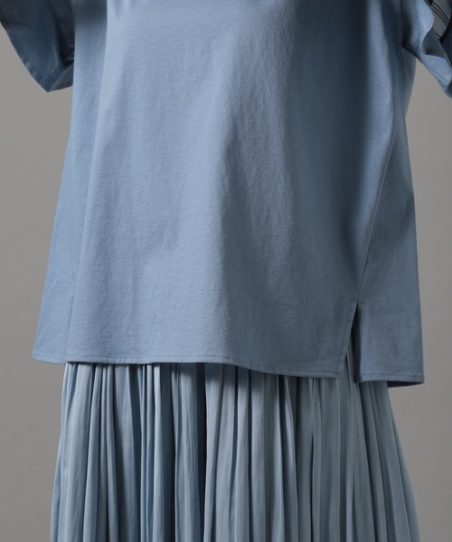 Andemiu(アンデミュウ)の「【WEB限定】ソデフハクキリカエカットソー948045(Tシャツ/カットソー・レディース・オフホワイト/ブラック/オレンジ/カーキ/グリーン・FREE)」の9枚目の写真