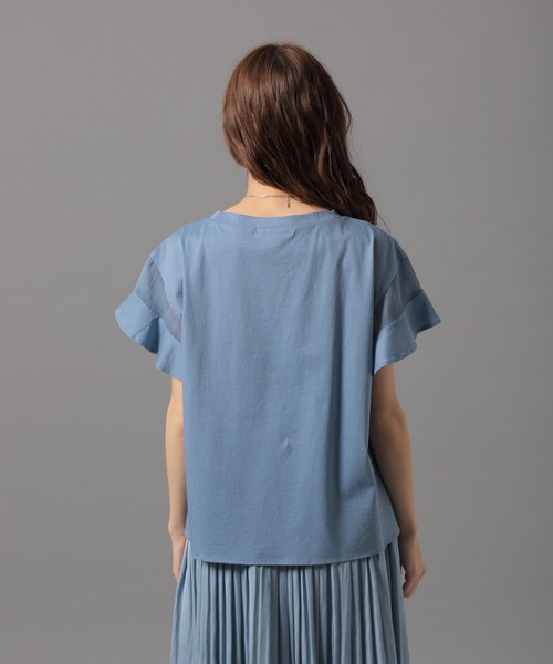 Andemiu(アンデミュウ)の「【WEB限定】ソデフハクキリカエカットソー948045(Tシャツ/カットソー・レディース・オフホワイト/ブラック/オレンジ/カーキ/グリーン・FREE)」の20枚目の写真