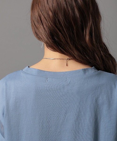 Andemiu(アンデミュウ)の「【WEB限定】ソデフハクキリカエカットソー948045(Tシャツ/カットソー・レディース・オフホワイト/ブラック/オレンジ/カーキ/グリーン・FREE)」の12枚目の写真