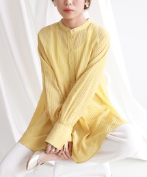 SLOBE citron.デザインチュニックブラウス【手洗い可能】◆